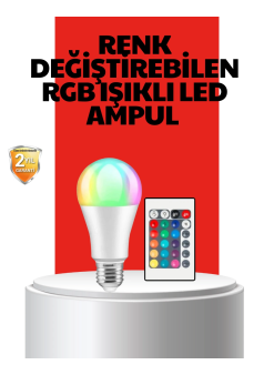 Rgb Uzaktan Kumandalı Led Ampul 16 Renkli A Kalite Orijinal