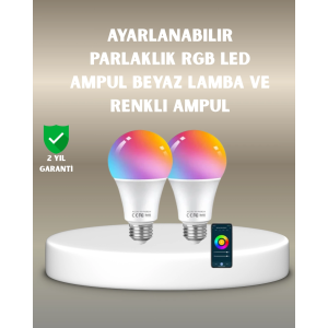 Rgbw Teknolojili Akıllı Led Ampul, Zamanlayıcılı