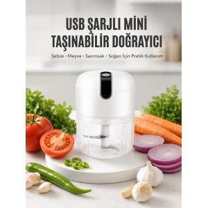 Rondo Doğrayıcı 250 Ml Taşınabilir Usb Şarjlı Pratik El Rondo Blender Yeni Nesil