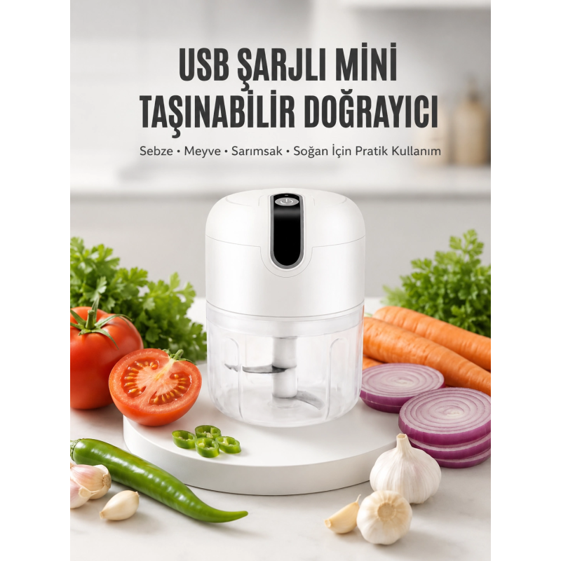 Rondo Doğrayıcı 250 Ml Taşınabilir Usb Şarjlı Pratik El Rondo Blender Yeni Nesil Rondo Doğrayıcı 250 Ml Taşınabilir Usb Şarjlı Pratik El Rondo Blender Yeni Nesil