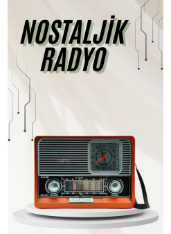 Saatli Fenerli Bluetooth Nostaljik Radyo Aux Sd Usb Girişli Bluetooth Hoparlör