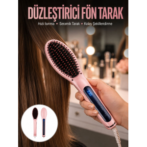 Saç Düzleştirici Tarak Dijital Göstergeli Seramik Kaplama Sıkı Dişli Yeni Nesil