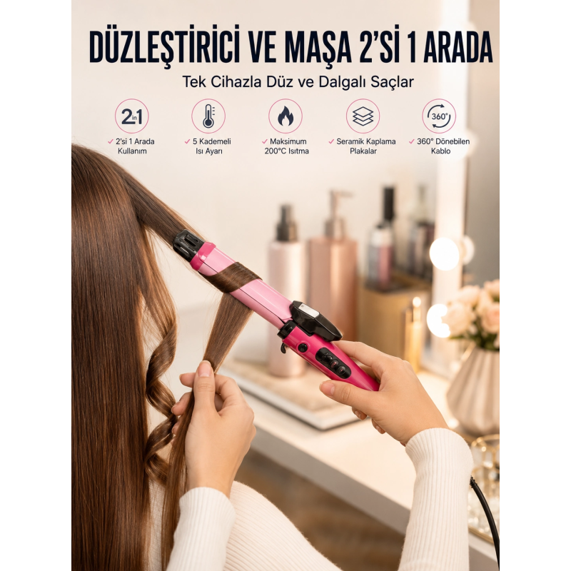 Saç Düzleştirici Ve Maşa İkili Saç Şekillendirici (kopya) Saç Düzleştirici Ve Maşa İkili Saç Şekillendirici (kopya)