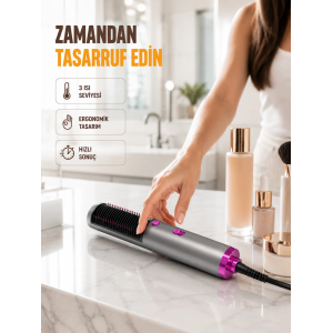 Saç Düzleştirme Ve Hacimlendirme Fonksiyonlu Fırça