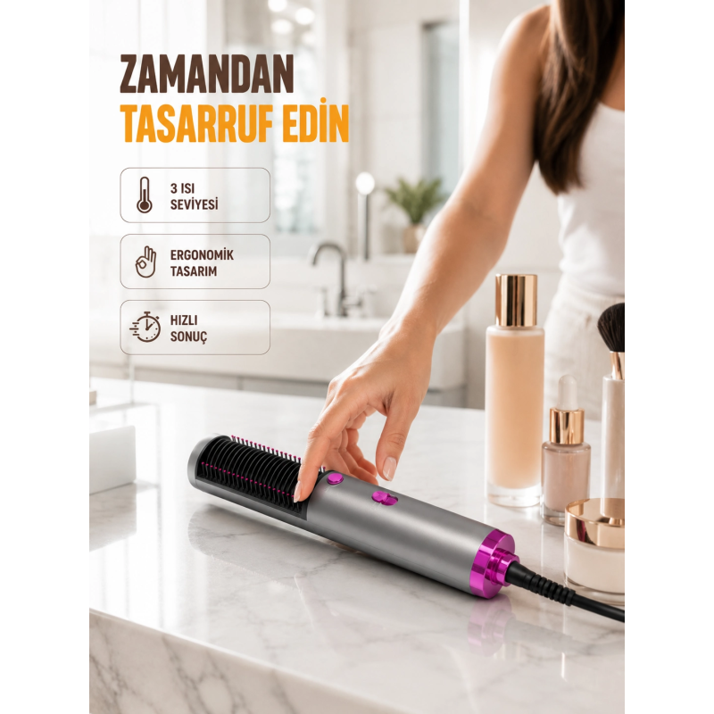 Saç Düzleştirme Ve Hacimlendirme Fonksiyonlu Fırça Saç Düzleştirme Ve Hacimlendirme Fonksiyonlu Fırça