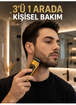Saç, Sakal, Burun Ve Kulak Bakımı İçin Çok Amaçlı Tıraş Makinesi