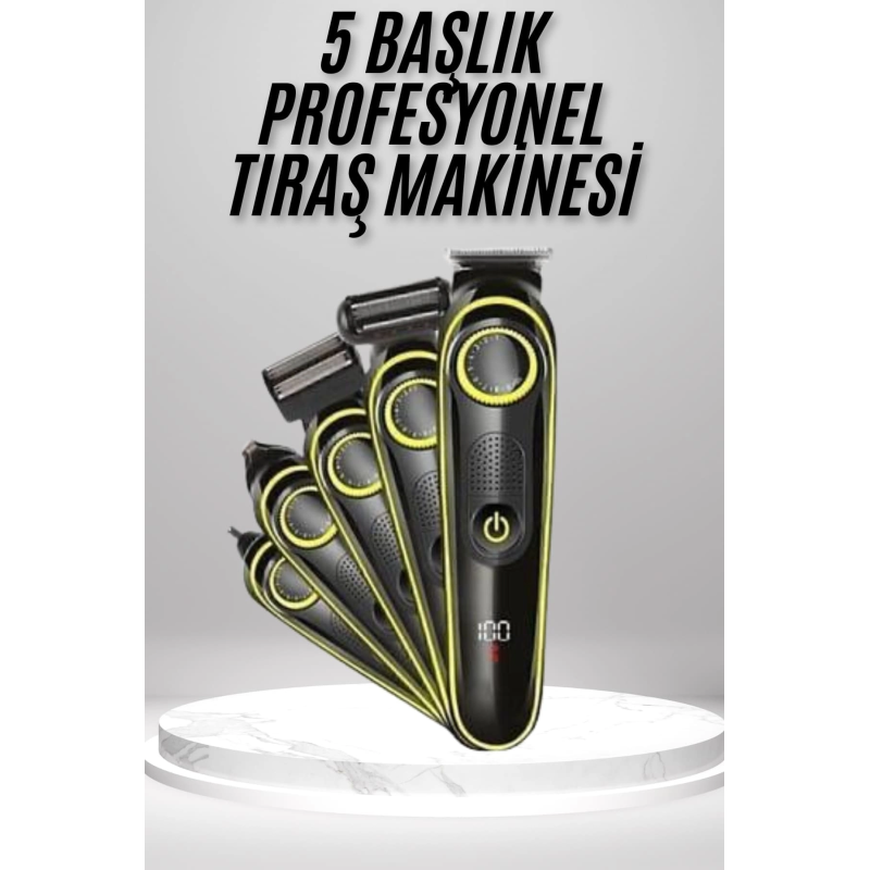 Saç Sakal Vücut Tıraş Makinesi 5in1 Kablosuz Burun Kulak Tıraş Makinesi Saç Sakal Vücut Tıraş Makinesi 5in1 Kablosuz Burun Kulak Tıraş Makinesi