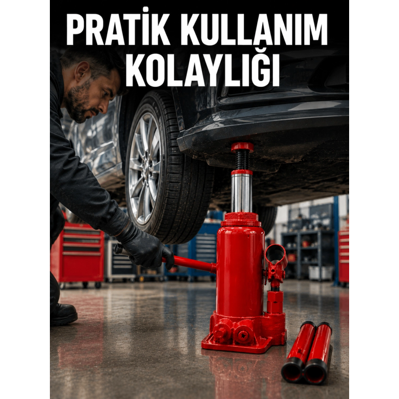 Sağlam Taban Yapılı Güvenilir Hidrolik Şişe Kriko Sağlam Taban Yapılı Güvenilir Hidrolik Şişe Kriko