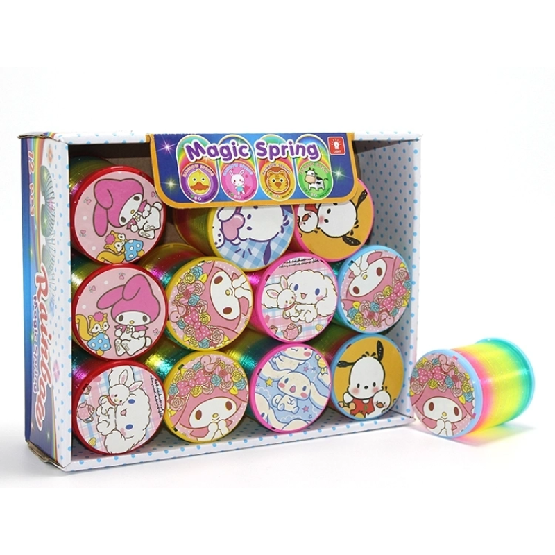 Sanrio Karakterli Magic Spring Stres Yayı - Standlı Gökkuşağı Renkli Oyuncak Seti 12'li Alk3988 Sanrio Karakterli Magic Spring Stres Yayı - Standlı Gökkuşağı Renkli Oyuncak Seti 12'li Alk3988