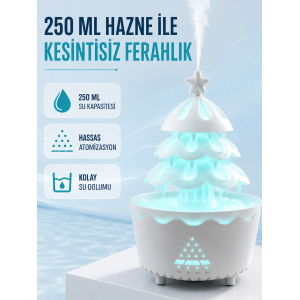 Şans Ağacı Led Işıklı Ultrasonik Buhar Makinesi Esansiyel Yağ Aroma Yayıcı