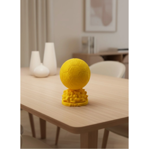 Sarı Fıfa Topu Dekoratif Biblo 10cm Modern Masa Üstü Aksesuar