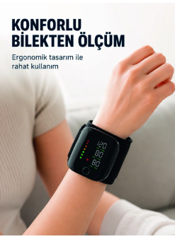 Şarj Edilebilir Bilekten Tansiyon Aleti Tek Tuşla Ölçüm