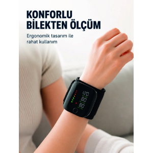Şarj Edilebilir Bilekten Tansiyon Aleti Tek Tuşla Ölçüm
