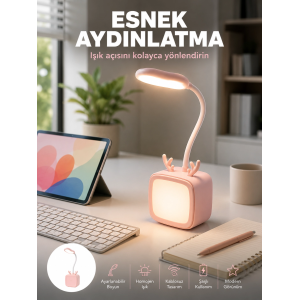 Şarj Edilebilir Led Masa Lambası Kablosuz Taşınabilir Gece Lambası