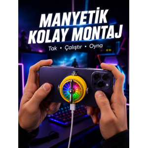 Şarj Edilebilir Rgb Telefon Soğutucu Oyun Fanı