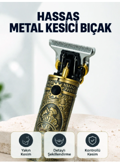 Şarj Edilebilir Saç Sakal Kesme Makinesi 300 Dakika Kullanım 3 Taraklı
