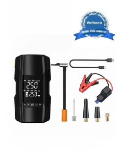 Şarjlı 10.000 Mah Akıllı Dijital Lastik Şişirme Pompası | 150 Psı | 12v Akü Şarj Takviyeli