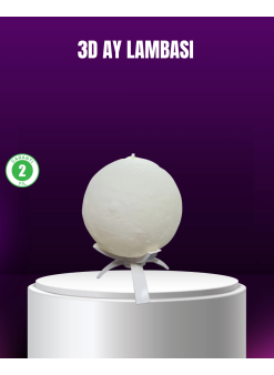 Şarjlı 3d Baskılı 16 Renk Ay Lambası  Stand