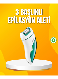 Şarjlı 3’ü 1 Arada Vgr Epilatör Led Işıklı Suya Dayanıklı Hassas Bölge Epilasyon Makinesi