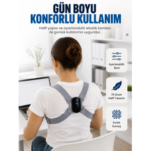 Şarjlı Akıllı Dik Duruş Destek Atı Ayarlanabilir Omuz Bandı