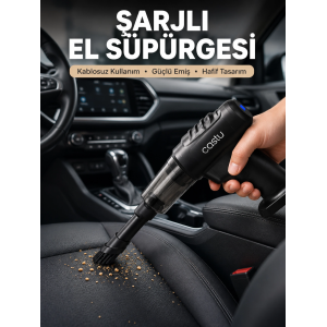 Şarjlı Araç İçi El Süpürgesi Ve Hava Pompası