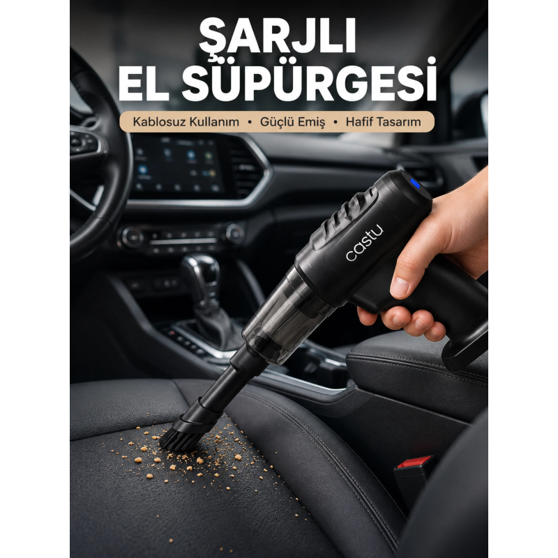 Şarjlı Araç İçi El Süpürgesi Ve Hava Pompası Şarjlı Araç İçi El Süpürgesi Ve Hava Pompası