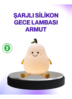 Şarjlı Armut Masa Lambası Renk Değiştiren Led Gece Işığı
