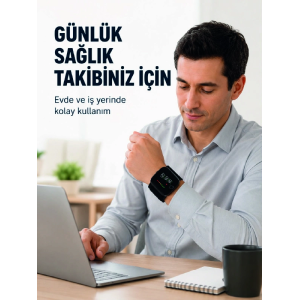 Şarjlı Bilekten Dijital Tansiyon Ölçer Geniş Lcd Ekranlı