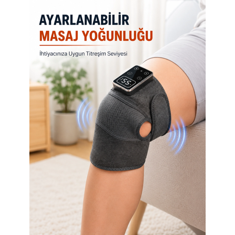 Şarjlı Diz Masaj Cihazı Isıtma Ve Titreşim Özellikli Dijital Kontrollü Masaj Aleti Şarjlı Diz Masaj Cihazı Isıtma Ve Titreşim Özellikli Dijital Kontrollü Masaj Aleti