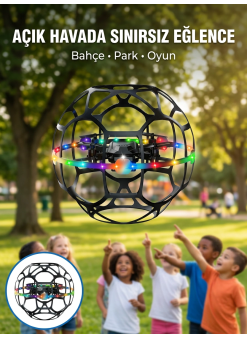 Koruyucu Kafesli Dron El Hareketiyle Kontrol Edilebilen Uçan