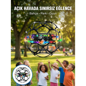 Koruyucu Kafesli Dron El Hareketiyle Kontrol Edilebilen Uçan