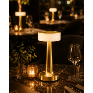 Şarjlı Gold Mantar Masa Lambası Dimmer Ayarlı Kablosuz Led Lamba