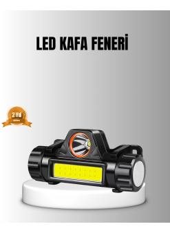 Şarjlı Led Kafa Feneri – Çift Fonksiyonlu, 200lm Işık Gücü, Ip44 Suya Dayanıklı