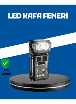 Şarjlı Led Kafa Lambası Manyetik Klipsli El Sensörlü Çok Fonksiyonlu