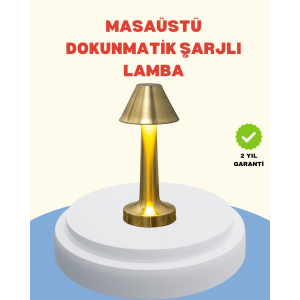 Şarjlı Masa Lambası 3 Işık Modu Kademesiz Karartma Metal Gövde