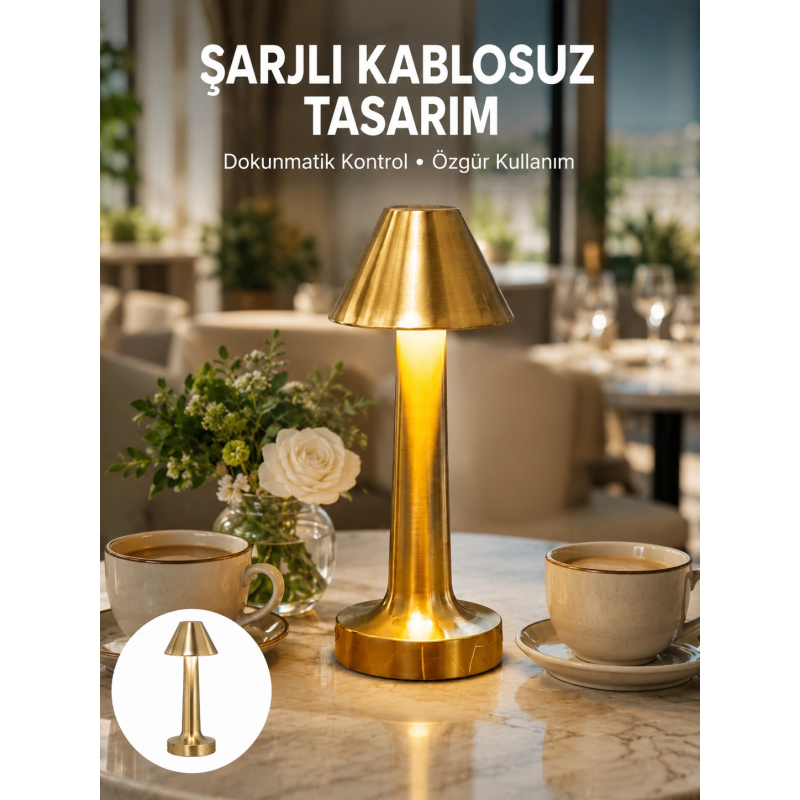 Şarjlı Masa Lambası 3 Işık Modu Kademesiz Karartma Metal Gövde Yeni Nesil Şarjlı Masa Lambası 3 Işık Modu Kademesiz Karartma Metal Gövde Yeni Nesil