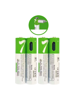 Type-c İle Şarjolabilen 4 Lü Aaa 1.5v Lityum İnce Şarjlı Kalem Pil 750 Mah Uzun Ömürlü