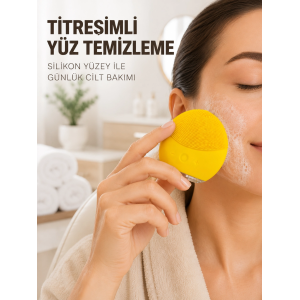 Şarjlı Silikon Yüz Temizleme Ve Cilt Bakım Cihazı Titreşimli Masaj Fırçası