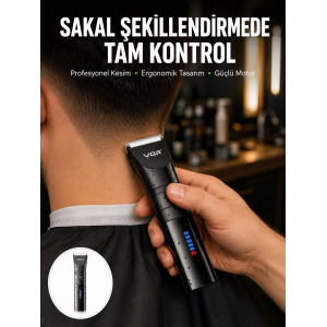 Şarjlı Tıraş Makinesi – Dijital Ekranlı, Ipx7 Su Geçirmez, Titanyum Bıçaklı Yeni Nesil