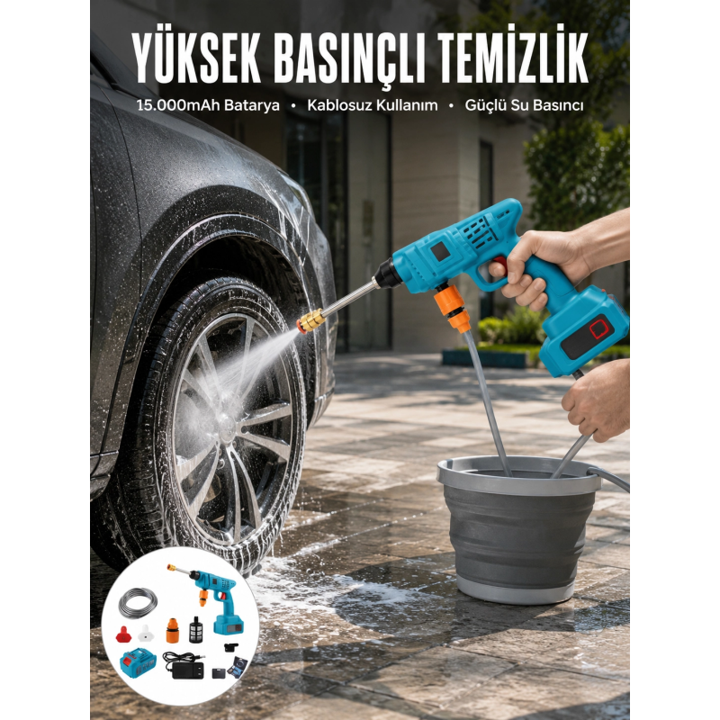 Şarjlı Ve Yüksek Basınçlı Oto Yıkama Makinesi Ve Sulama Tabancası Bahçe Yıkama Makinesi Şarjlı Ve Yüksek Basınçlı Oto Yıkama Makinesi Ve Sulama Tabancası Bahçe Yıkama Makinesi