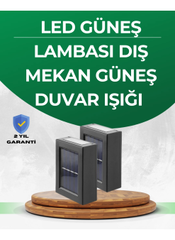 Şeffaf Abajurlu Duvar Tipi Solar Işık