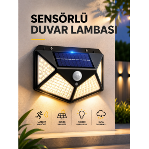 Sensörlü Güneş Enerjili Duvar Lambası