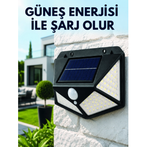 Sensörlü Solar Bahçe Lambası Geniş Açılı Led Aydınlatmalı Balkon Garaj Ve Bahçe Işığı