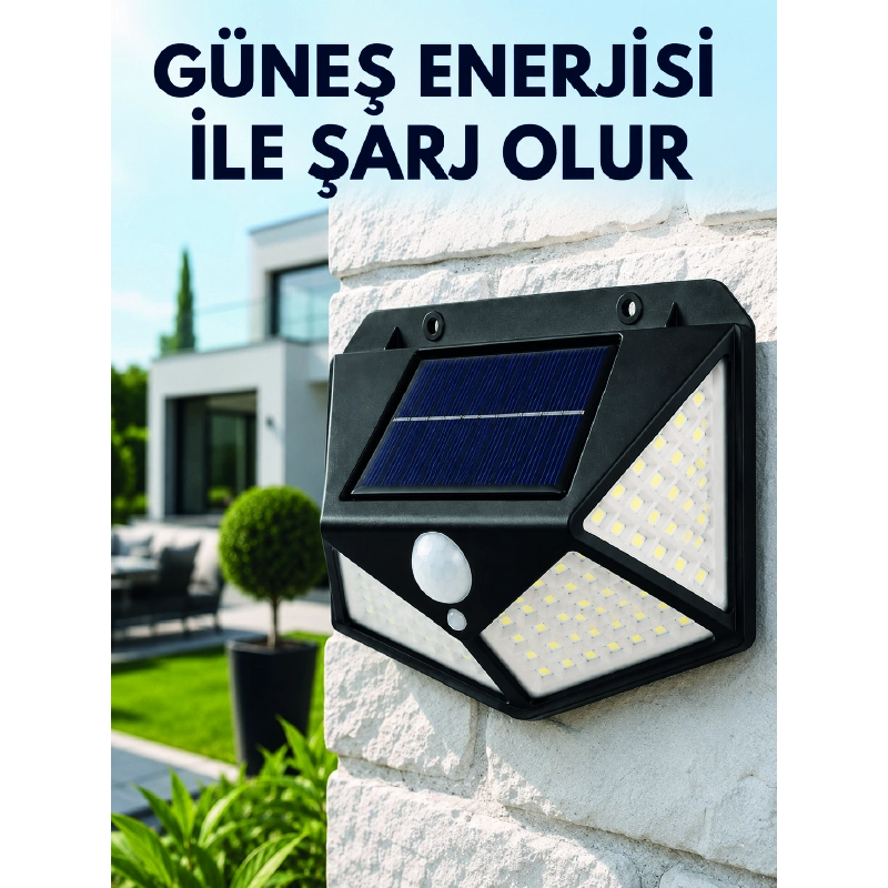 Sensörlü Solar Bahçe Lambası Geniş Açılı Led Aydınlatmalı Balkon Garaj Ve Bahçe Işığı Sensörlü Solar Bahçe Lambası Geniş Açılı Led Aydınlatmalı Balkon Garaj Ve Bahçe Işığı
