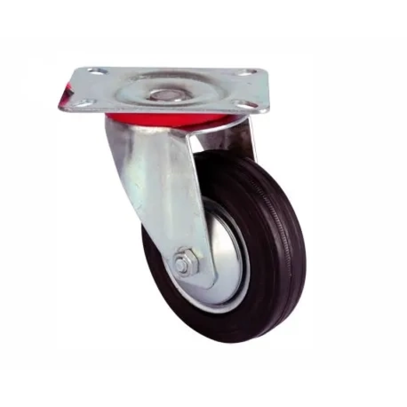 Servis Tekeri - Tablalı Siyah Döner - Çap 100 Mm Servis Tekeri - Tablalı Siyah Döner - Çap 100 Mm