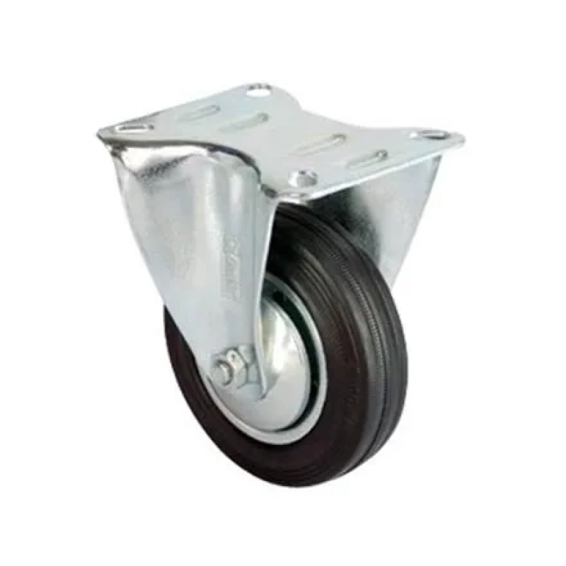 Servis Tekeri - Tablalı Siyah Sabit - Çap 100 Mm Servis Tekeri - Tablalı Siyah Sabit - Çap 100 Mm