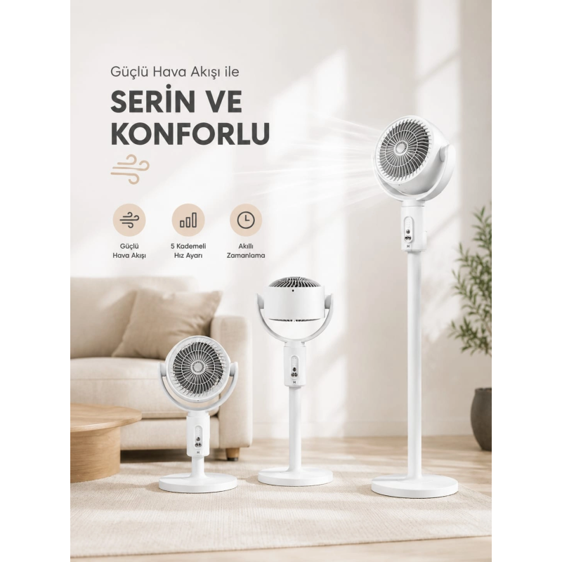 Sessiz Çalışma Özelliğiyle Rahat Kullanım Sunan Dikey Vantilatör Sessiz Çalışma Özelliğiyle Rahat Kullanım Sunan Dikey Vantilatör