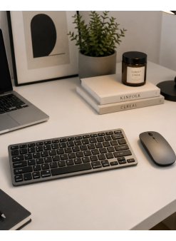 Sessiz Kullanım Sunan Bluetooth Klavye Mouse Seti Çoklu Cihaz Uyumlu