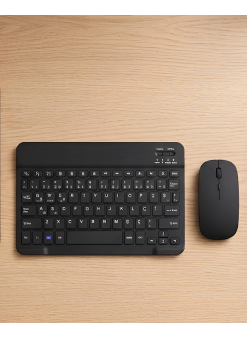 Sessiz Tuşlu Kablosuz Klavye Mouse Seti Çoklu Cihaz Uyumlu