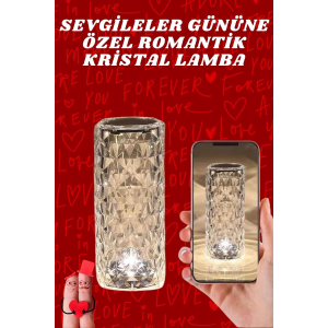 Sevgililer Günü İçin Hediye Kristal Lamba Sevgiliye Hediye Usb Şarjlı Gece Lambası